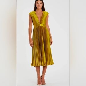 NWT Mac Duggal Gold Dress